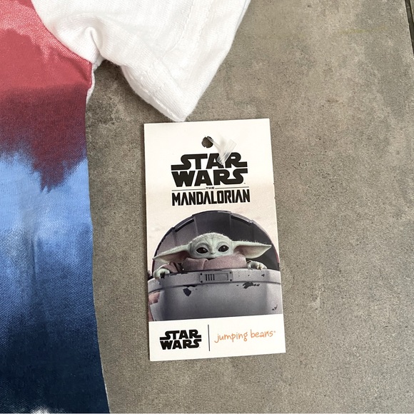 NEW Star Wars manolorian yoda toddler shirt red white blue 3T - Picture 4 of 4